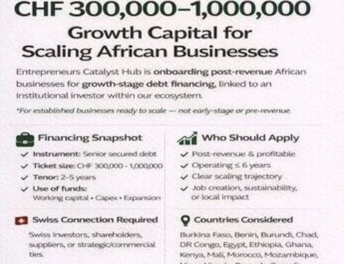Entrepreneurs Catalyst Hub: CHF 300K–1M Growth-Stage Debt Financing for African Businesses
